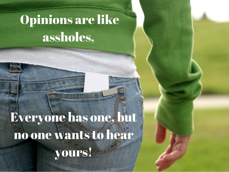 Opinions are like assholes,
