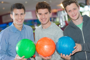 three boys with a ball